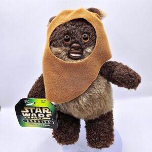 VINTAGE Wicket the Ewok Star Wars Buddies 8" Kenner 1997 Plush Beanie Doll W/T